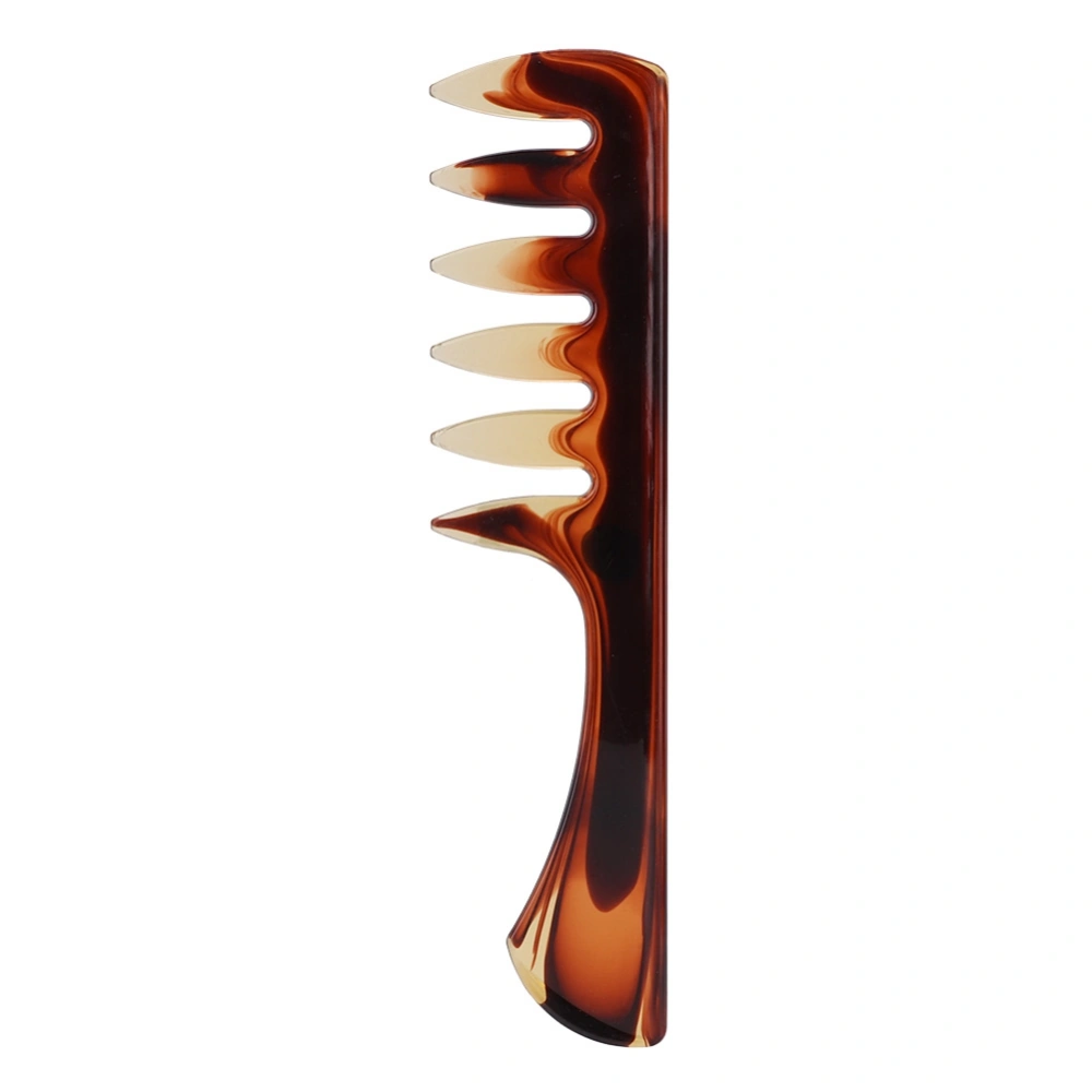 Retro Men's Wide Teeth Resin Comb Anti static Oil Hair Hairdressing Hairstyle Comb 2#