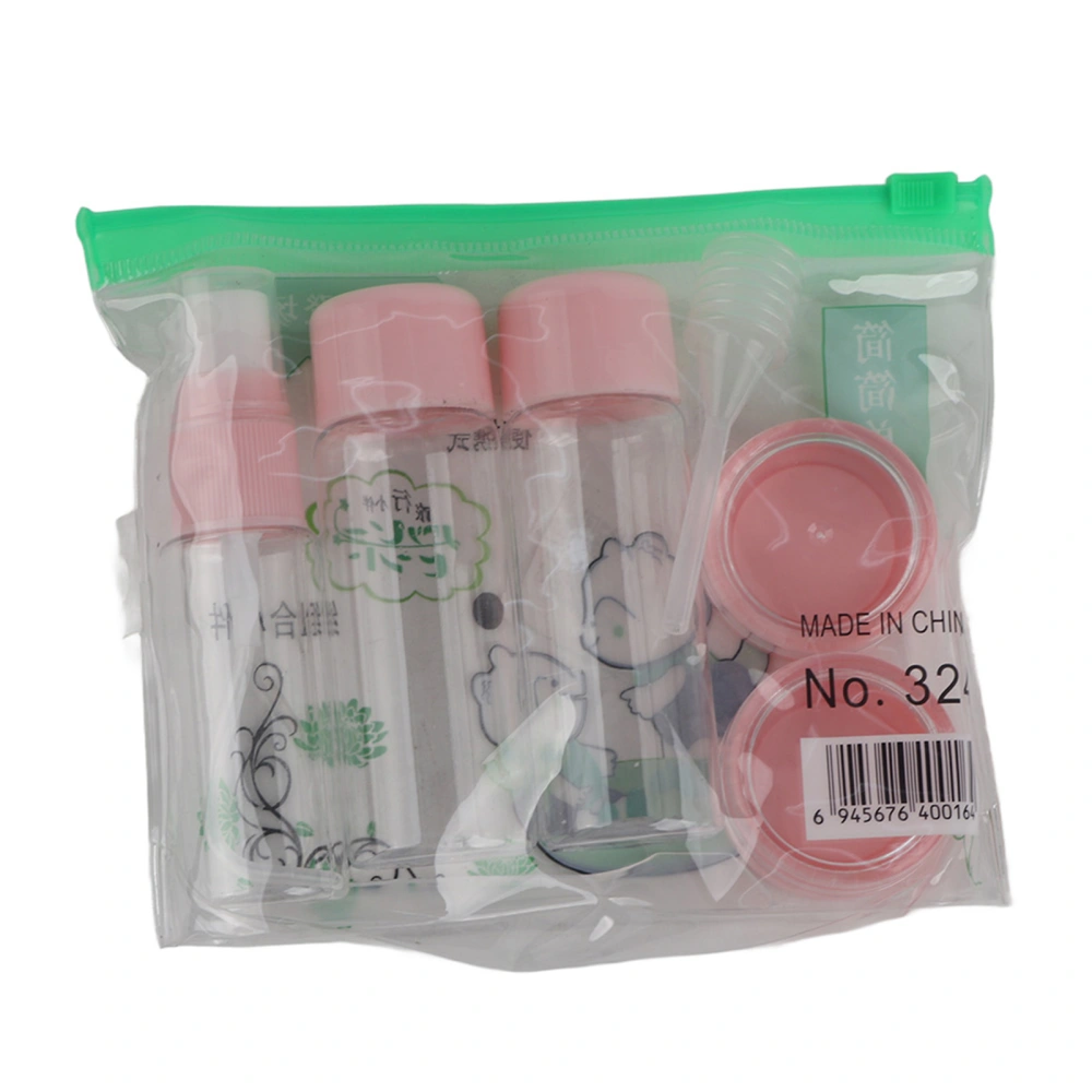 7pcs/Set Portable Reusable Empty Makeup Spray Bottle Lotion Cream Container Kit