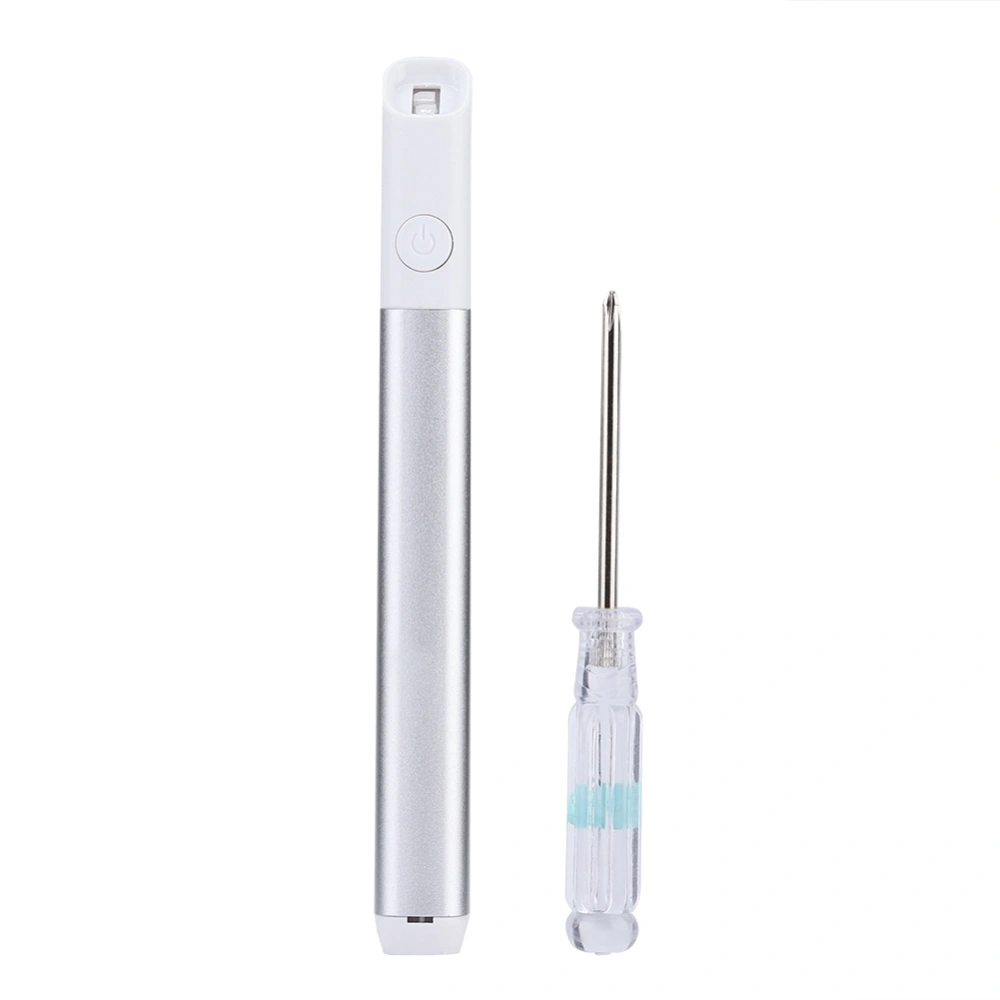 Electric Acne Removal Pen Red Blue Light LED Acne Mark Repair Device Facial Care Silver Grey