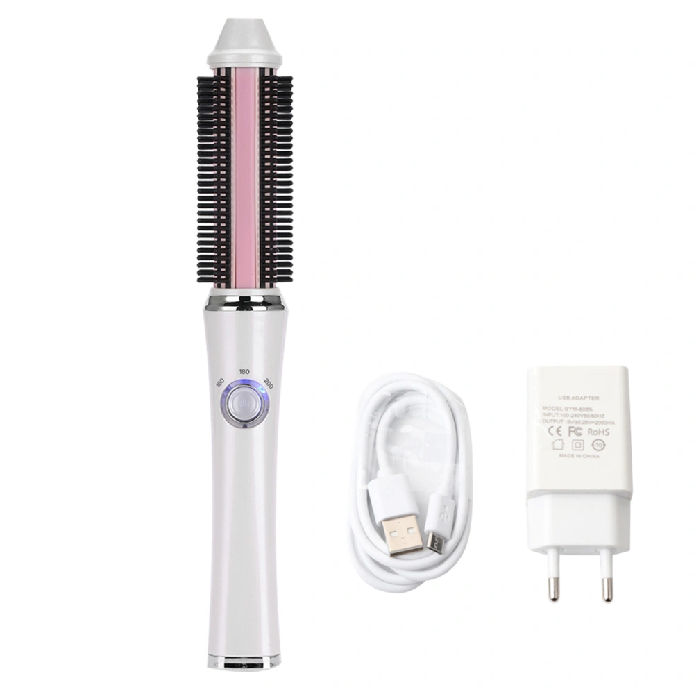 Electric Heating Hair Curler Portable Rechargeable Wireless Curly Hair Brush Styler