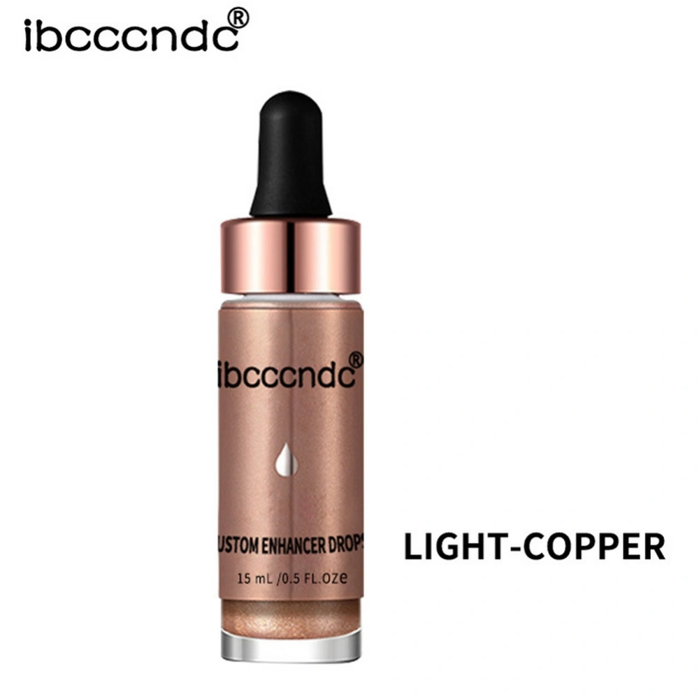 Face Lips Contour Highlight Brightening Makeup Dropper Concentrate Liquid(Light Copper)