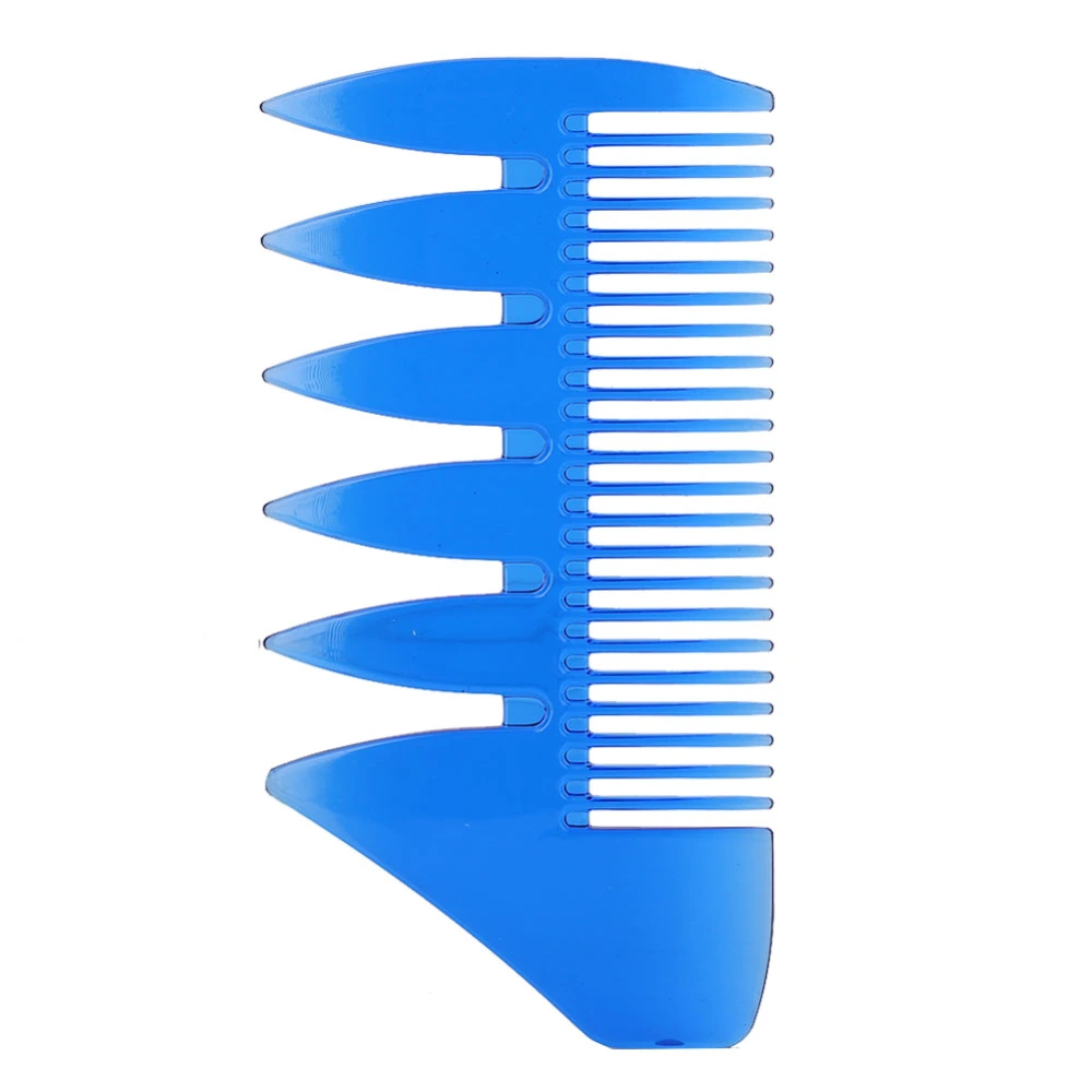 Professional Men Oil Hair Hairdressing Comb Portable Wide Large Tooth Hairstyle Comb (Blu)