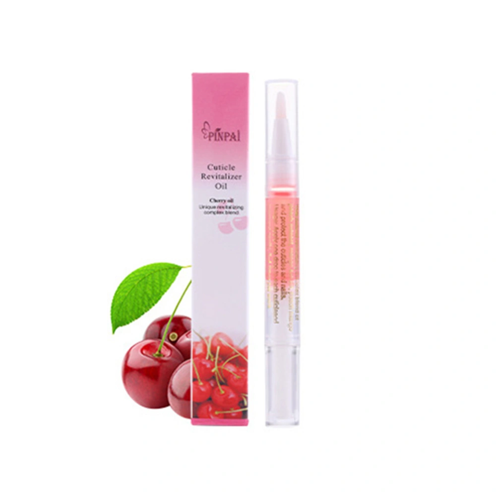 Nail Nutrition Oil Pen Art Treatment Cuticle Revitalizer Barb Soften Manicure Tool(Cherry)