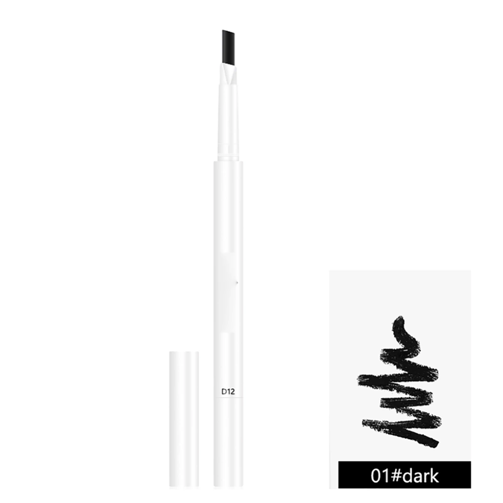 Eyebrow Pen Waterproof Eyebrow Pencil Triangular Pen Tip with Brush Makeup Cosmetic (01)