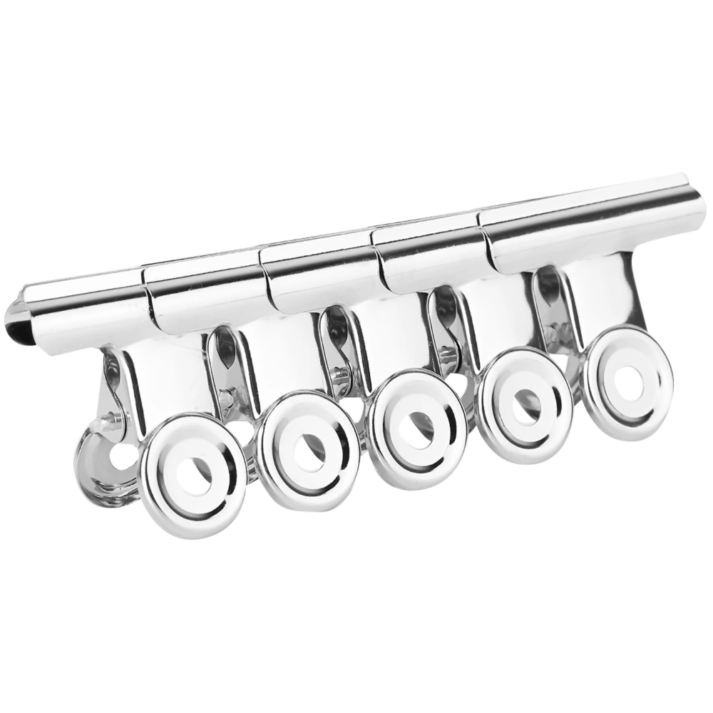 5pcs Stainless Steel Silver C Curve Nail Extension Clips Multifunctional Nail Art Accessories