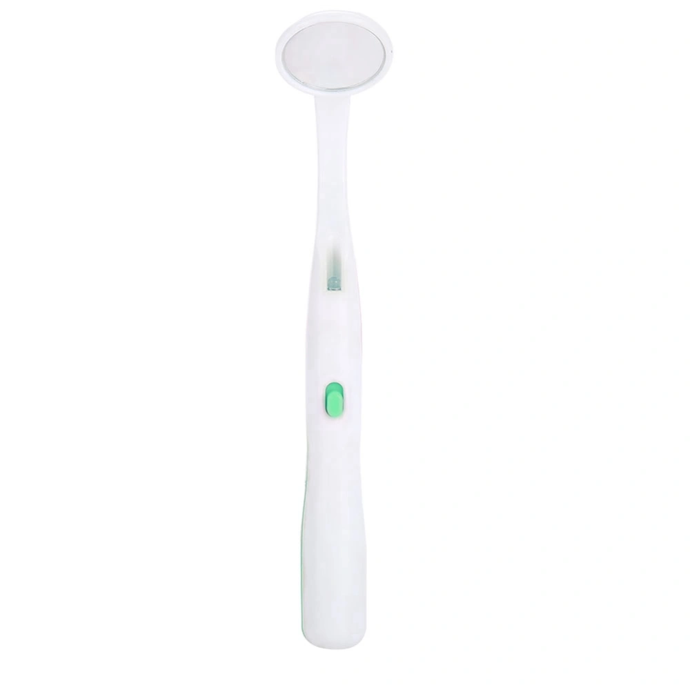 Professional Dentist Teeth Inspection Oral Mirror Dental Care Tool With LED Light Green