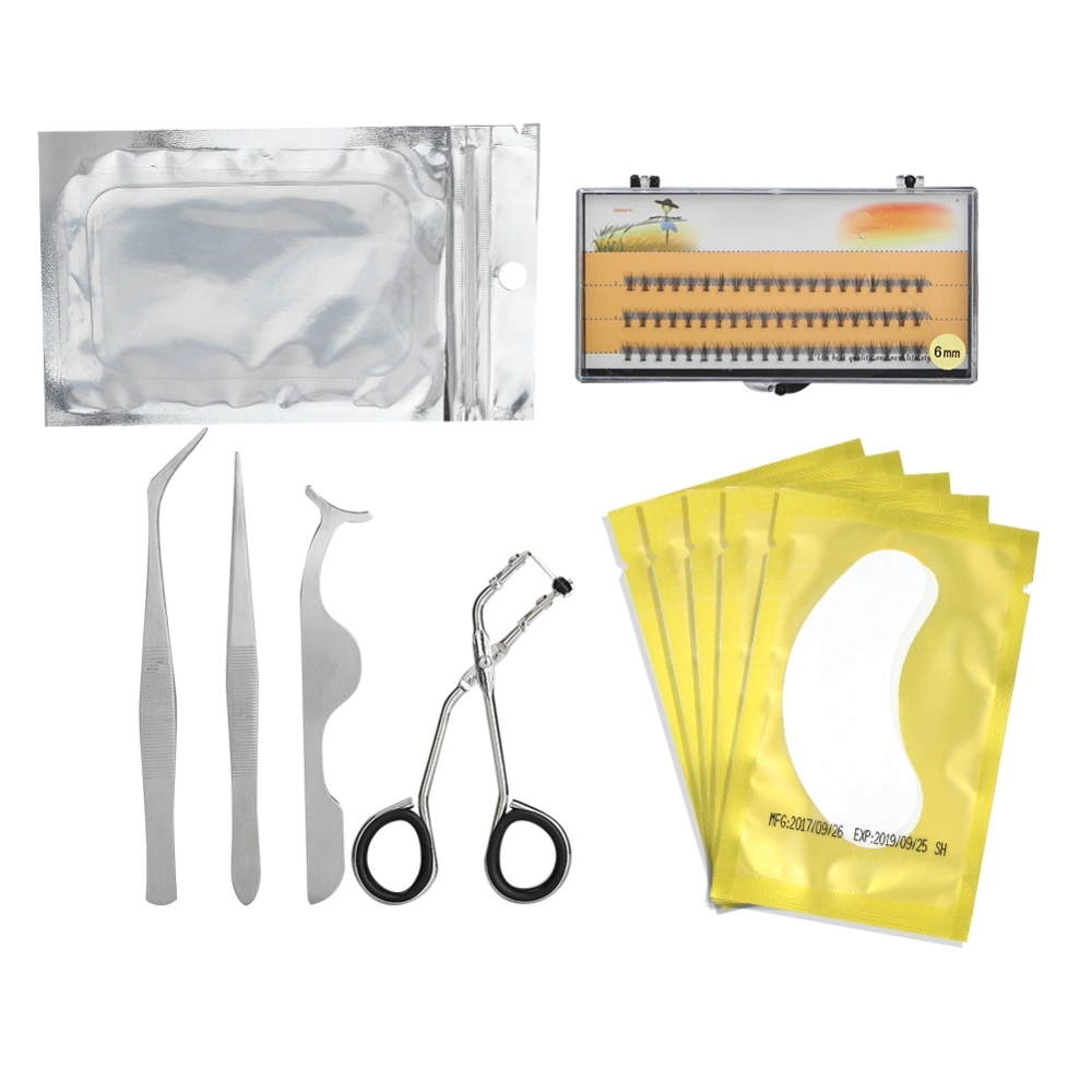 Professional False Eyelashes Extension Kit Grafting Eyelash Tools for New Starter Gold