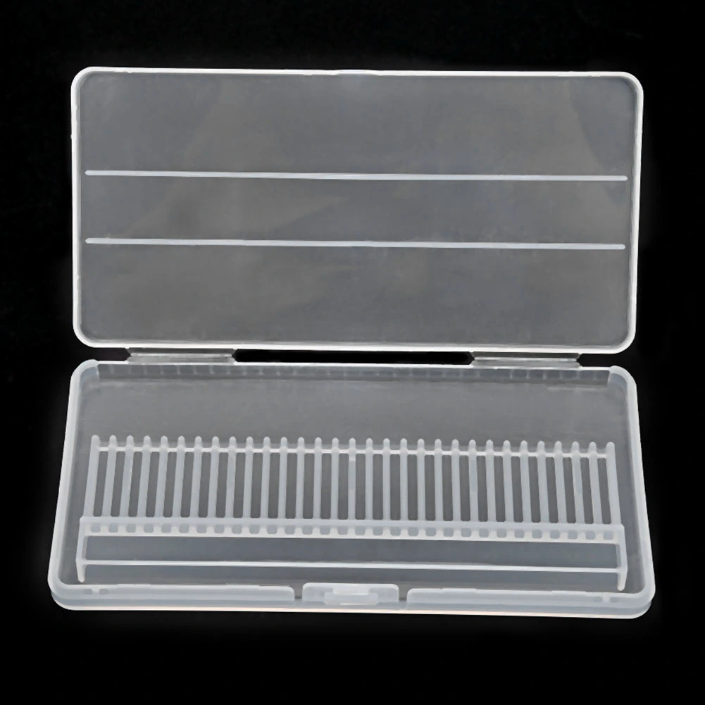 30 Holes Storage Box Manicure Drill Bits Container Holder Display Case Organizer