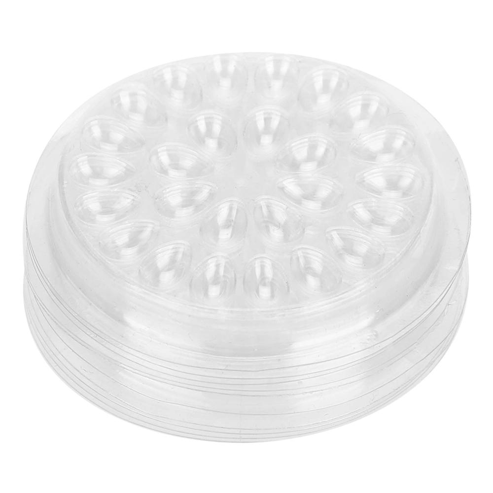 50pcs Disposable Eyelash Glue Holder Transparent Plastic Eye Lash Extension Glue Stand Pad