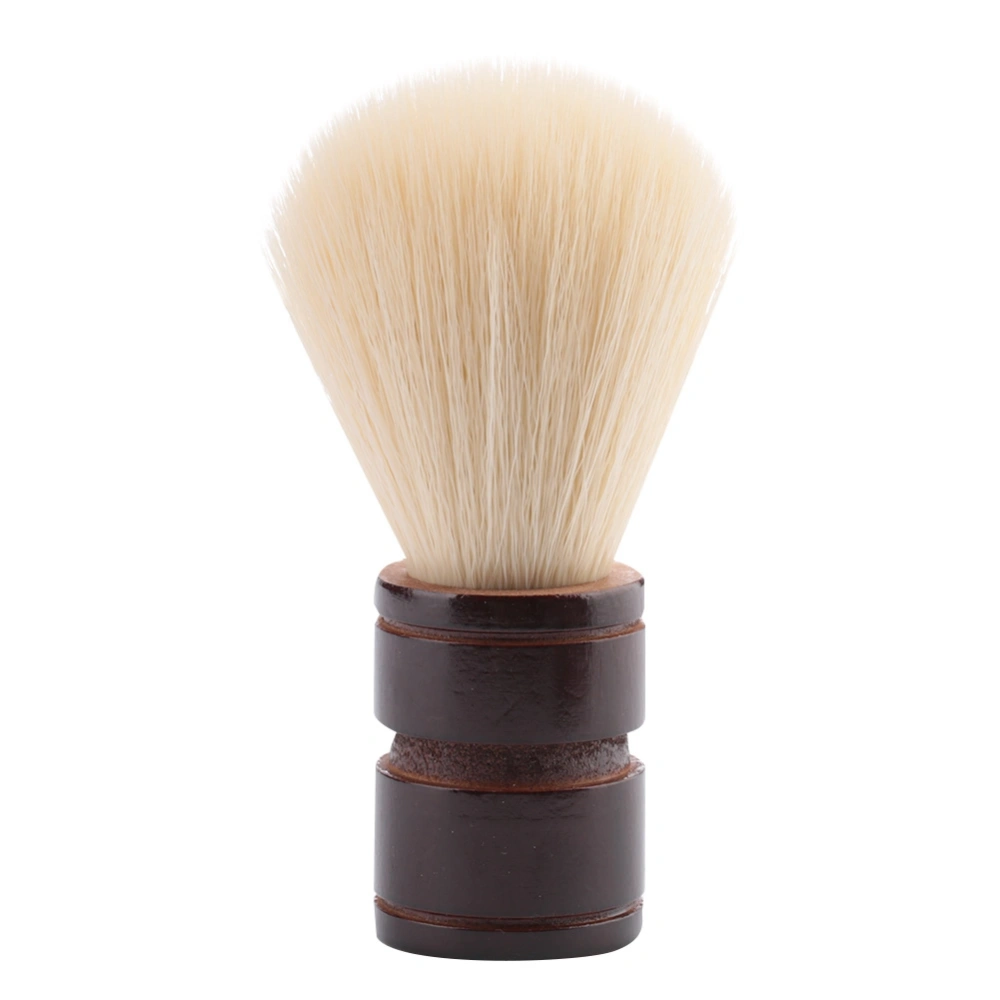 Portable Men Beard Brush Wooden Handle Shaving Brush for Salon Home Travel Use (Wood Nylon)