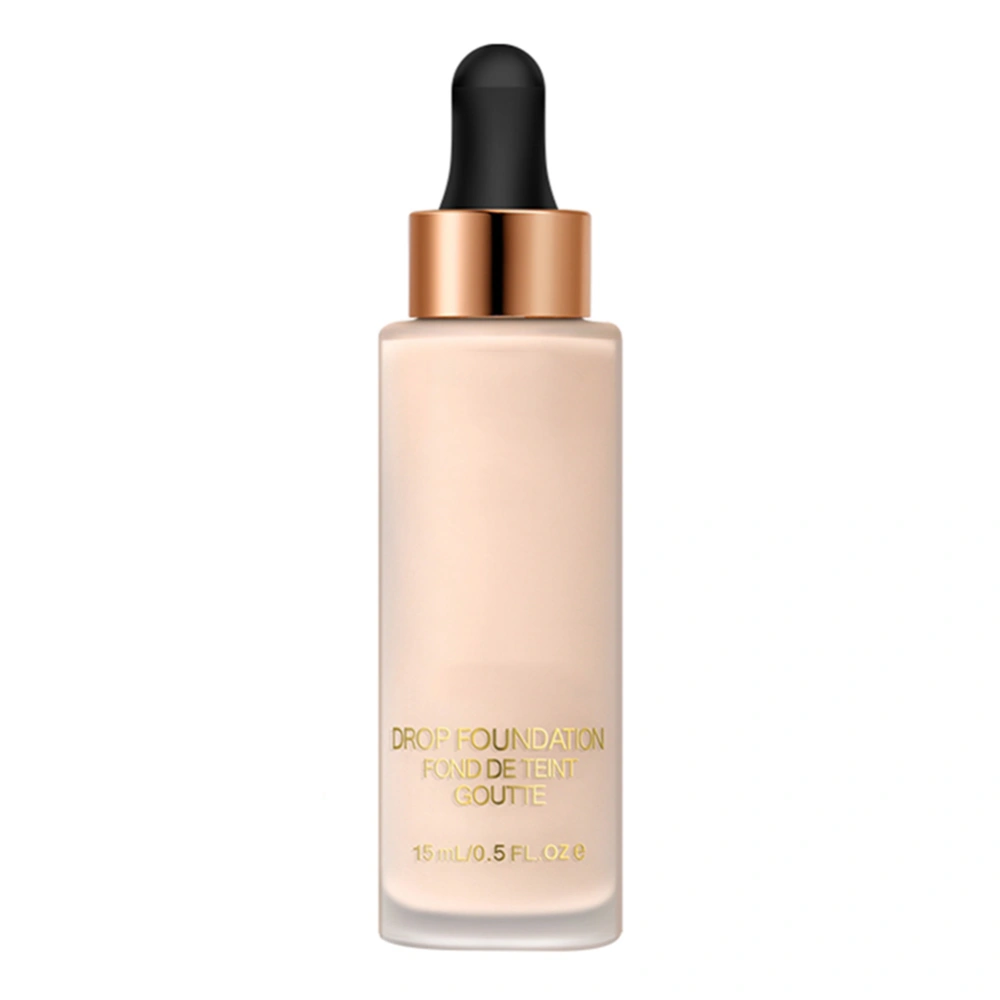 Face Base Moisture Liquid Foundation with Sponge Puff Full Coverage Concealer Makeup 01