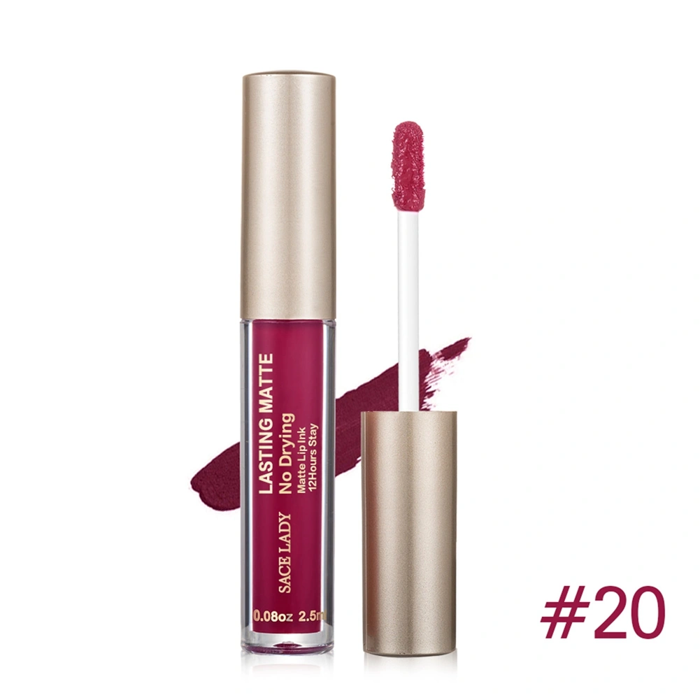 SACE LADY 23 Colors Matte Lipstick Long-Lasting Liquid Lip Gloss Glaze (20)