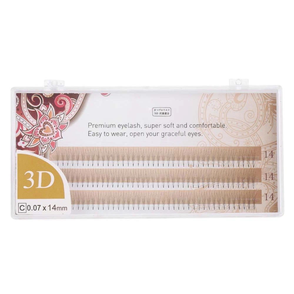 3D/4D Grafting False Eyelash Soft Natural Light Eyelashes Extension Beauty Tool (3D 0.07C 14mm)