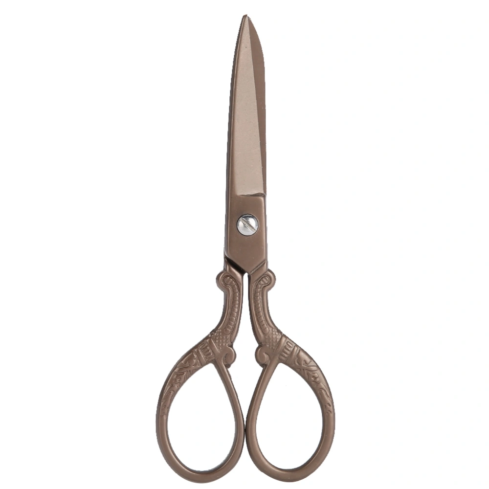 Stainless Steel Nose Hair Scissors Eyebrow Mustache Shear Makeup Trimming Tool(Bronze)