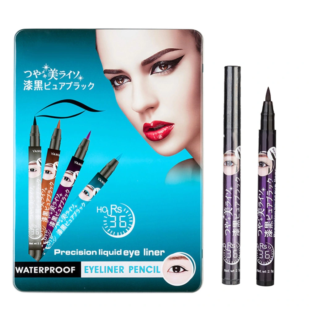 Waterproof Long lasting Liquid Eyeliner Eye Liner Stick Eye Makeup Cosmetics (Purple)