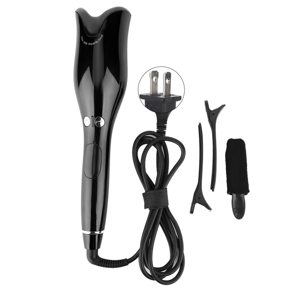 Anti scald Hair Curler Automatic Curling Iron Prevent Tangles LCD Display Hair Styling Black US