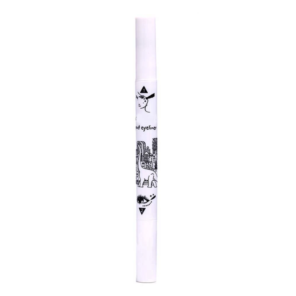 Dual Head Long Lasting Waterproof Liquid Eyeliner Pencil Pen with Stamper (Star)