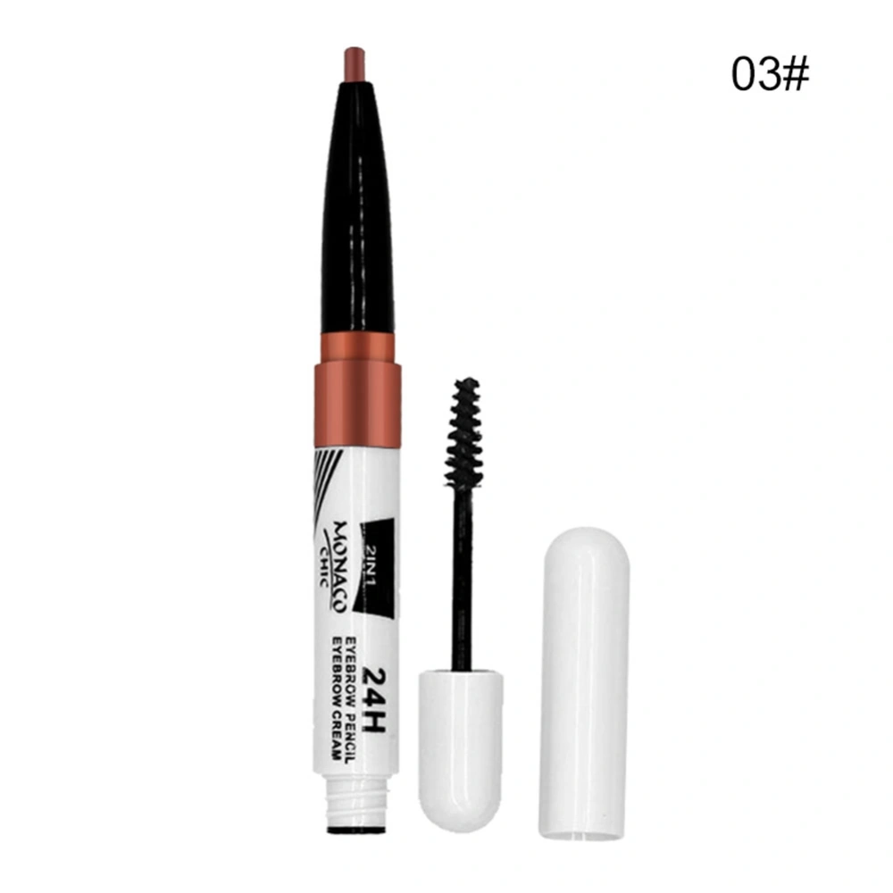 NITRQ 2 In 1 Waterproof Sweat-proof Long Lasting Eyebrow Pencil&Eyebrow Cream Makeup (03)