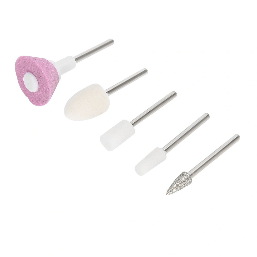 5pcs / Set Ceramic Metal Nail Drill Bits Manicure Pedicure Machine Rotary Burr Accessory