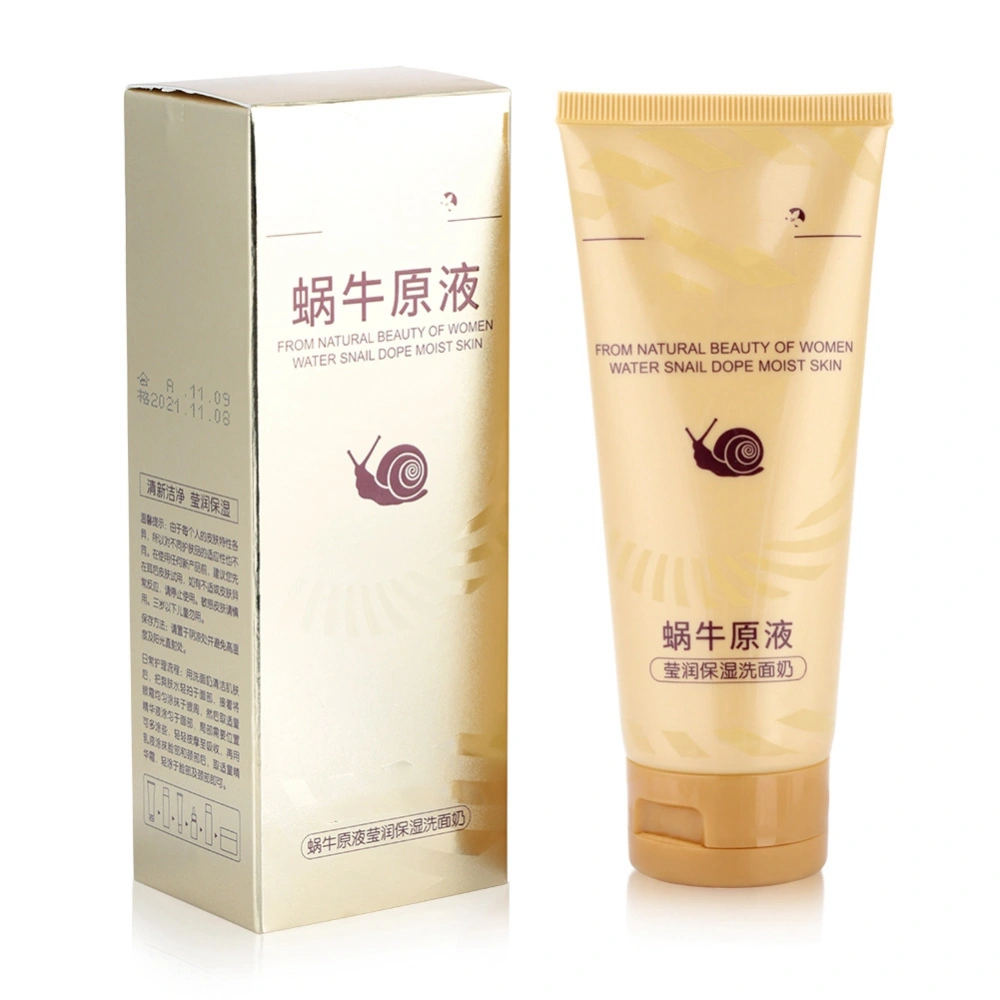 100g Snail Moisturizing Nourishing Facial Cleanser Shrink Pore Foam Face Wash