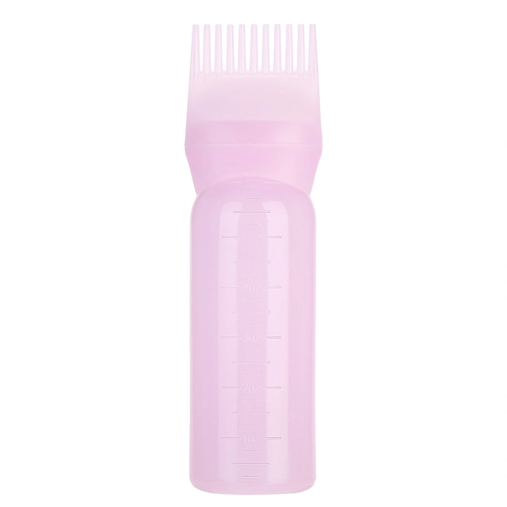 160ml Hair Dyeing Bottle Brush Shampoo Hair Color Oil Comb Applicator Tool(Pink)