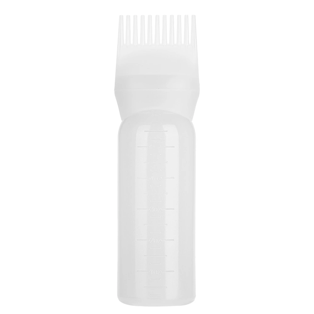 160ml Hair Dyeing Bottle Brush Shampoo Hair Color Oil Comb Applicator Tool(White)