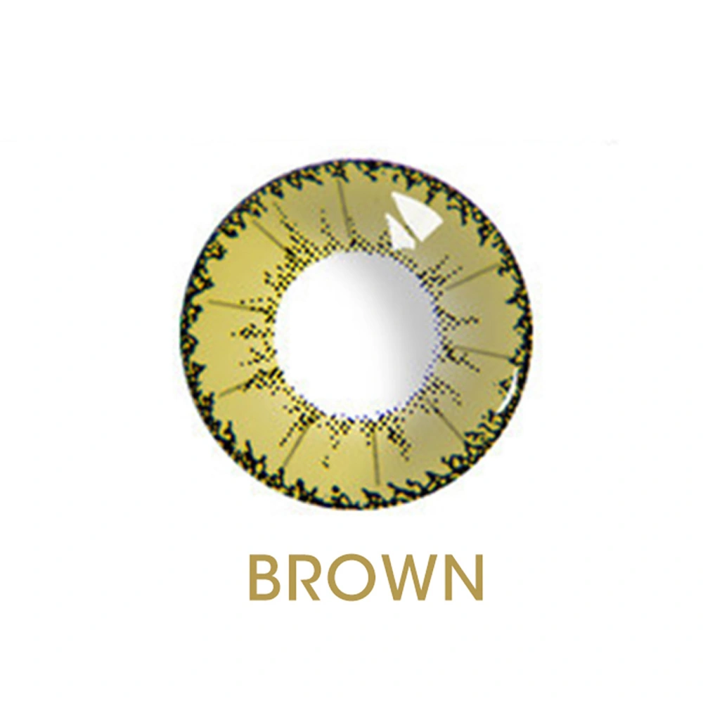 14.2mm Contact Lens Devil Serie Eye Accessory Color Lens 0 Degree Brown