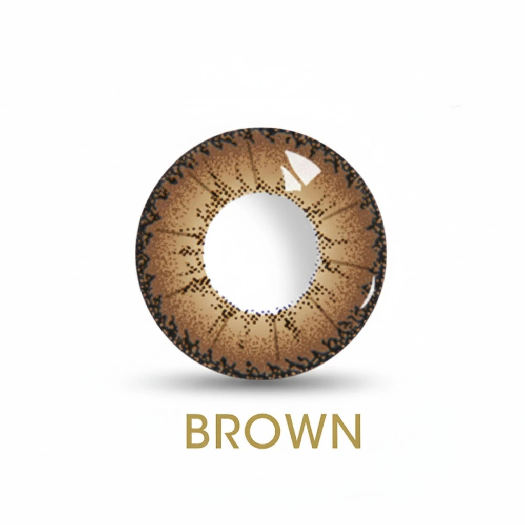14.2mm Contact Lens Devil Serie Eye Accessory Color Lens 0 Degree Brown