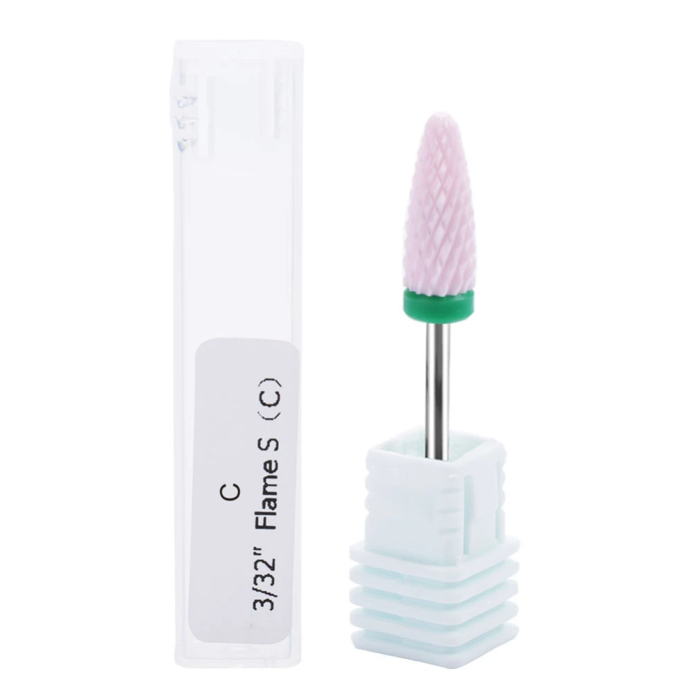 5 Types Ceramic Cylinder Shape Grinding Head Nail Drill Bit for Nail Polishing Manicure Tools