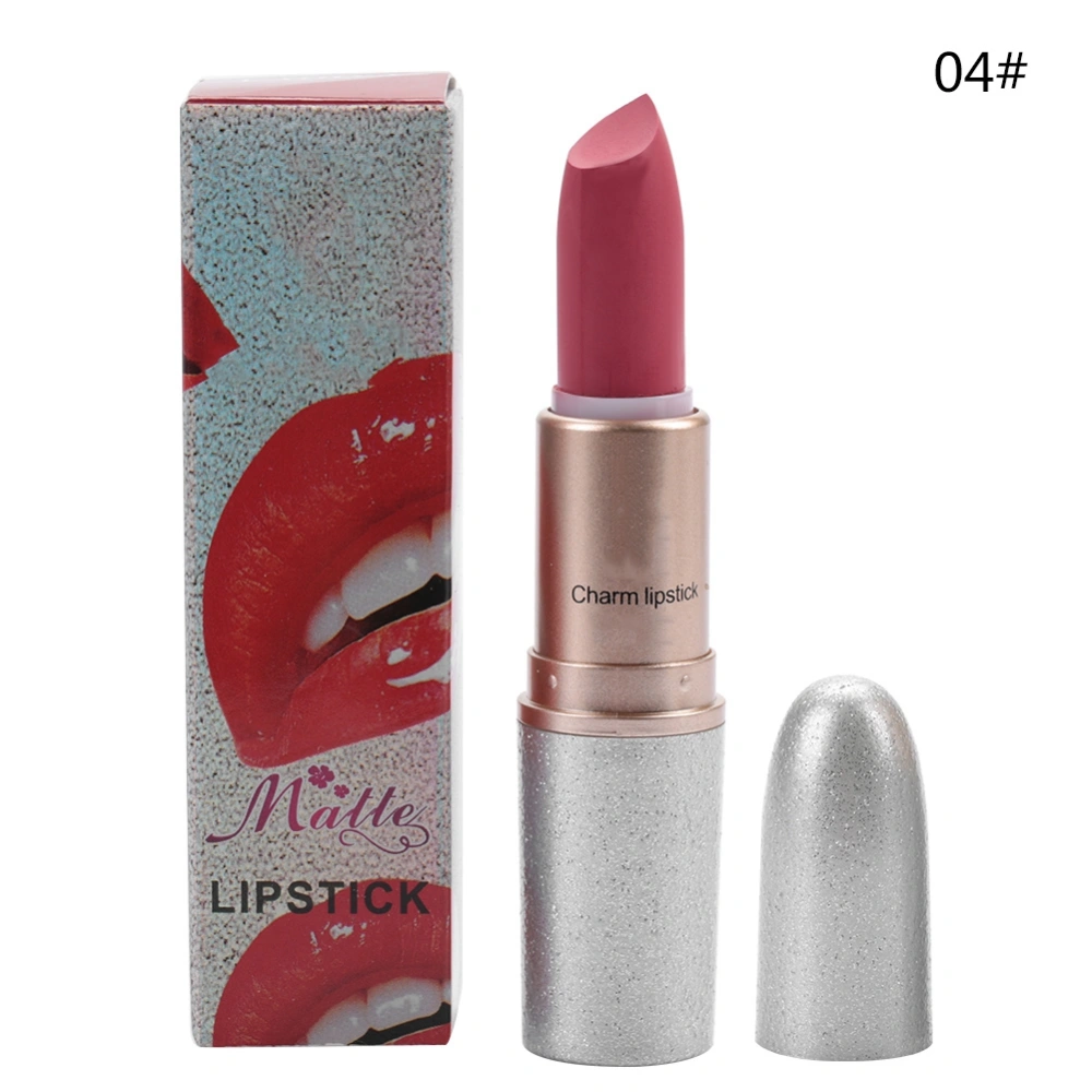 Deep Moisturizing Lipsticks Waterproof Long Lasting Cosmetics Lipsticks Lip Gloss Makeup 04#