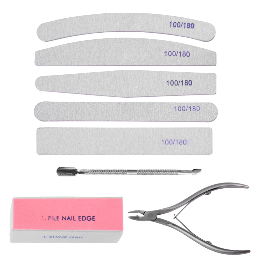 Professional Nail Art Manicure Pedicure Tool Set Nail Sanding Sponge Files Buffer Polisher