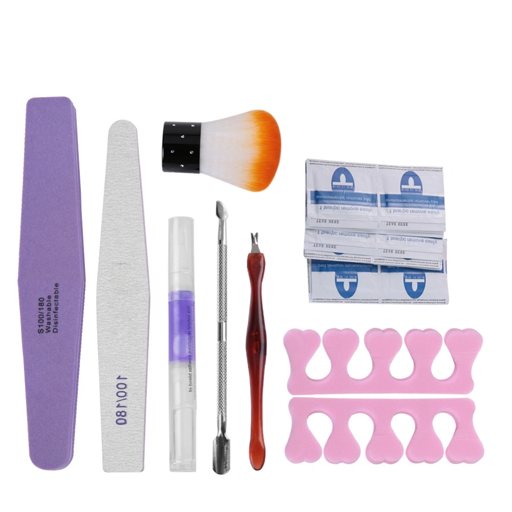 8Pcs Professional Nail Art Manicure Pedicure Tool Set Nail Sanding Sponge Files Buffer Polish