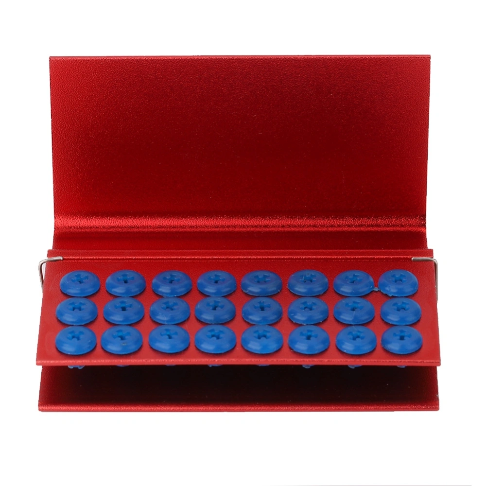 24 Holes Aluminium Alloy Disinfection Box Dental Burs Holder Autoclavable Dentist Tool