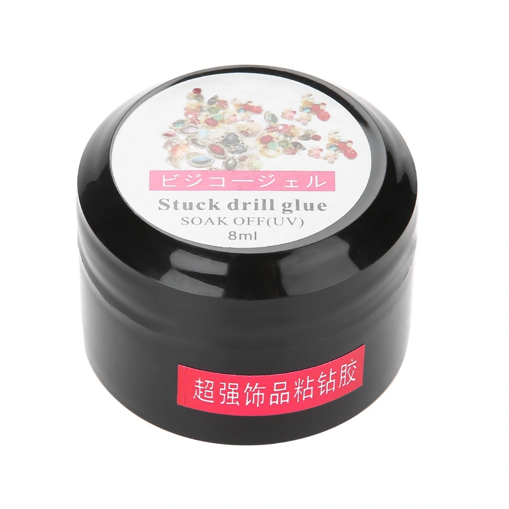 8ml Nail Polish Glue for Stickers Glitter Rhinestones Decoration Nail Art UV Gel
