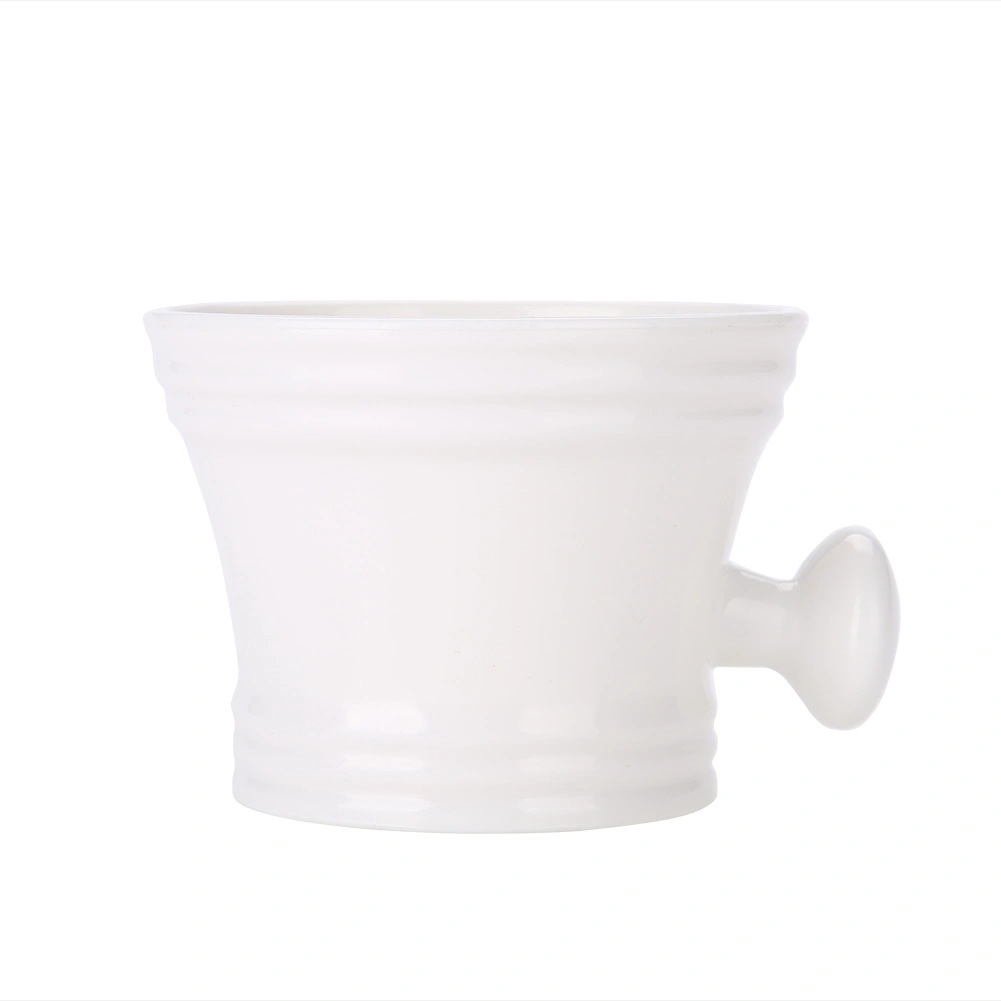 Plastic Shaving Soap Bowl Foam Shaving Soap Cream Bowl Men Shaving Bowl (White)
