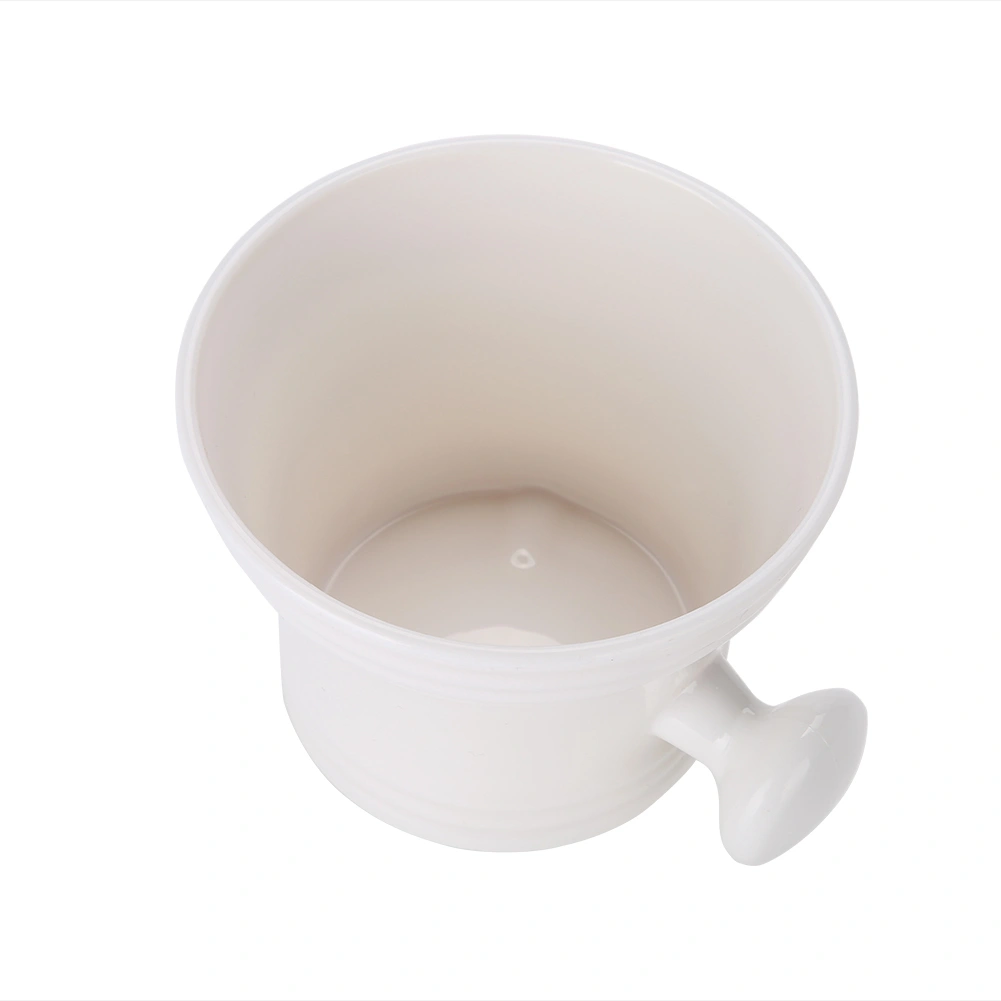 Plastic Shaving Soap Bowl Foam Shaving Soap Cream Bowl Men Shaving Bowl (White)