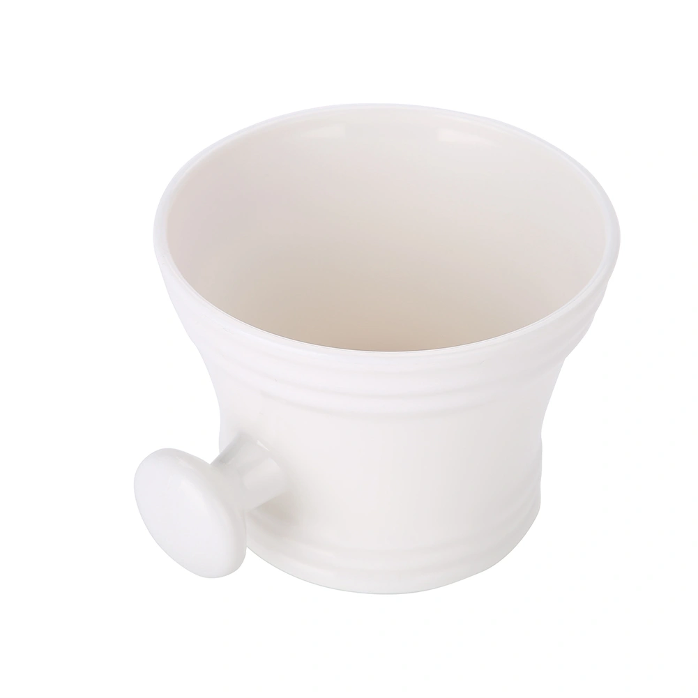 Plastic Shaving Soap Bowl Foam Shaving Soap Cream Bowl Men Shaving Bowl (White)