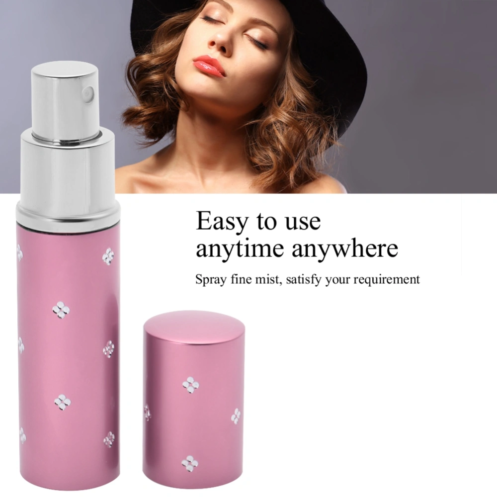 10ml Aluminium Refillable Perfume Bottle Portable Empty Pump Lotion Perfume Atomizer Pink