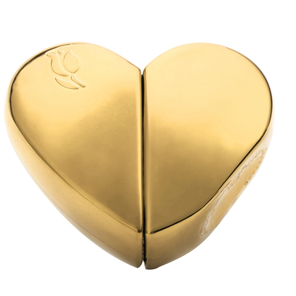 Travel 25ml Heart Shaped Refillable Perfume Atomizer Bottle Empty Pump Sprayer Gold