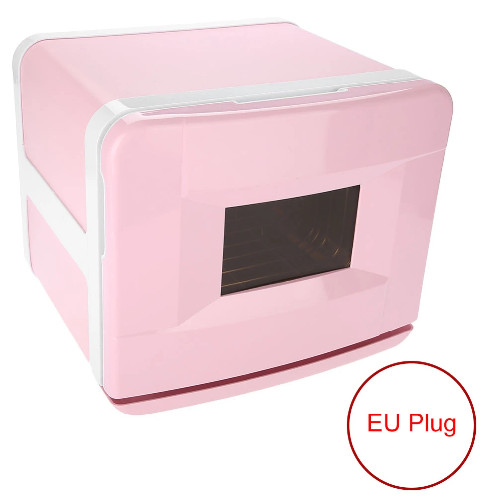 Mini Towel Warming Disinfection Cabinet Sterilizer Sterilization Machine Pink EU Plug