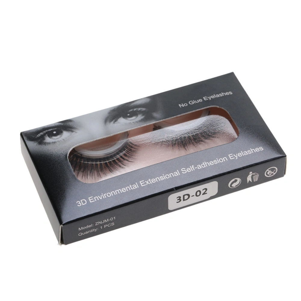 3D Professional Self Adhesive Eyelashes No Stimulation False Eyelashes Extension 02#