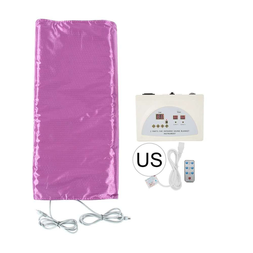 Far Infrared Detox Sauna Heating Blanket Body Slimming Fitness Anti Aging Machine Purple US110V