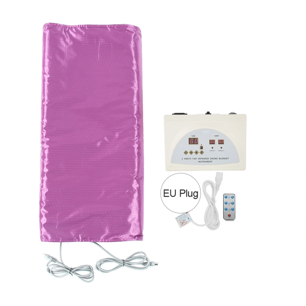 Far Infrared Detox Sauna Heating Blanket Body Slimming Fitness Anti Aging Machine Purple EU220V