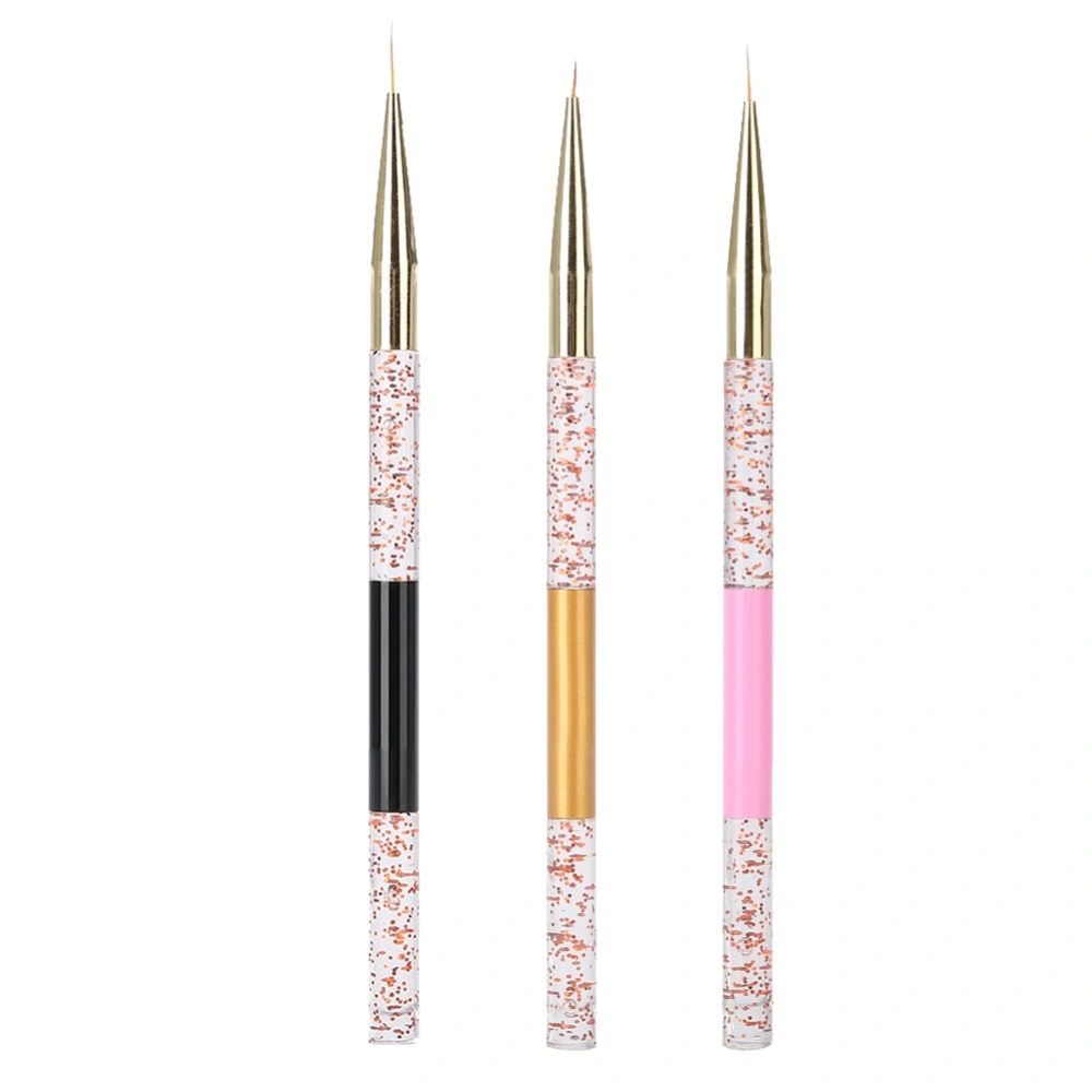 3pcs Nail Art Liner Brush Carving Painting Pen Nail Beauty Tool