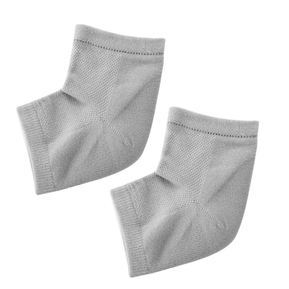 Gel Heel Foot Care Socks Moisturizing Heel Protective Sleeves Half Pain Relief Socks Grey