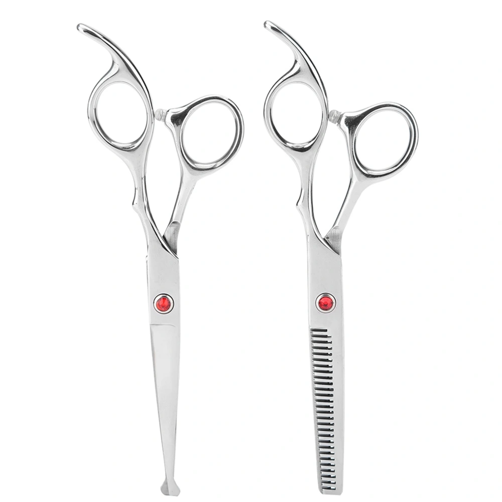 Professional Hair Cutting Thining Scissors Set Family Barber Hairdressing Shear Red Screw