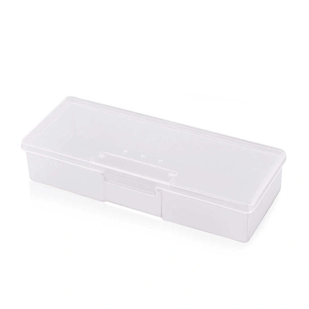 Nail Art Decoration Container Empty Nail Tips Storage Box Fake Nail Display Case White