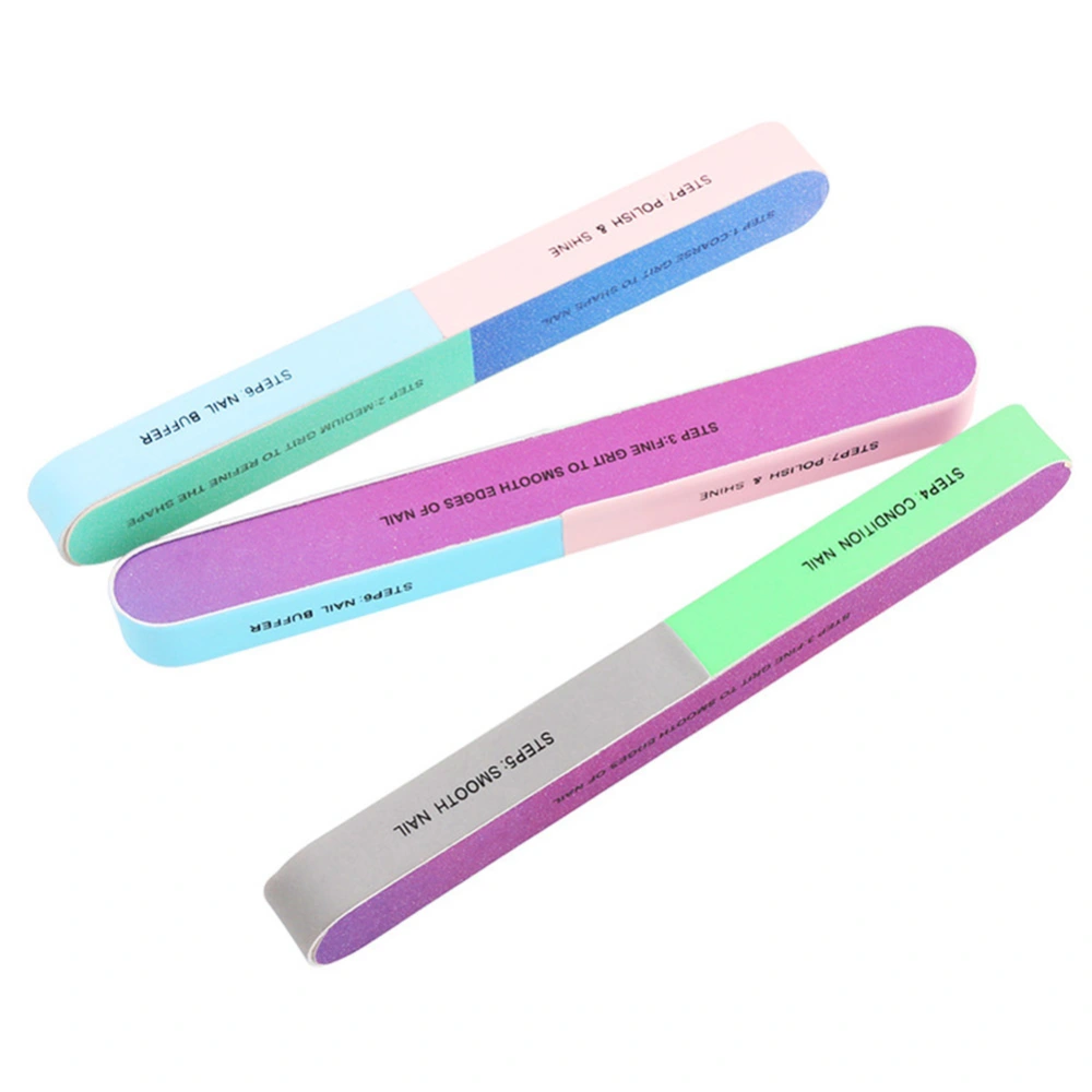 Colorful Multiple Side Nail Art Manicure Pedicure Tool Sanding Sponge Files Buffer Polisher