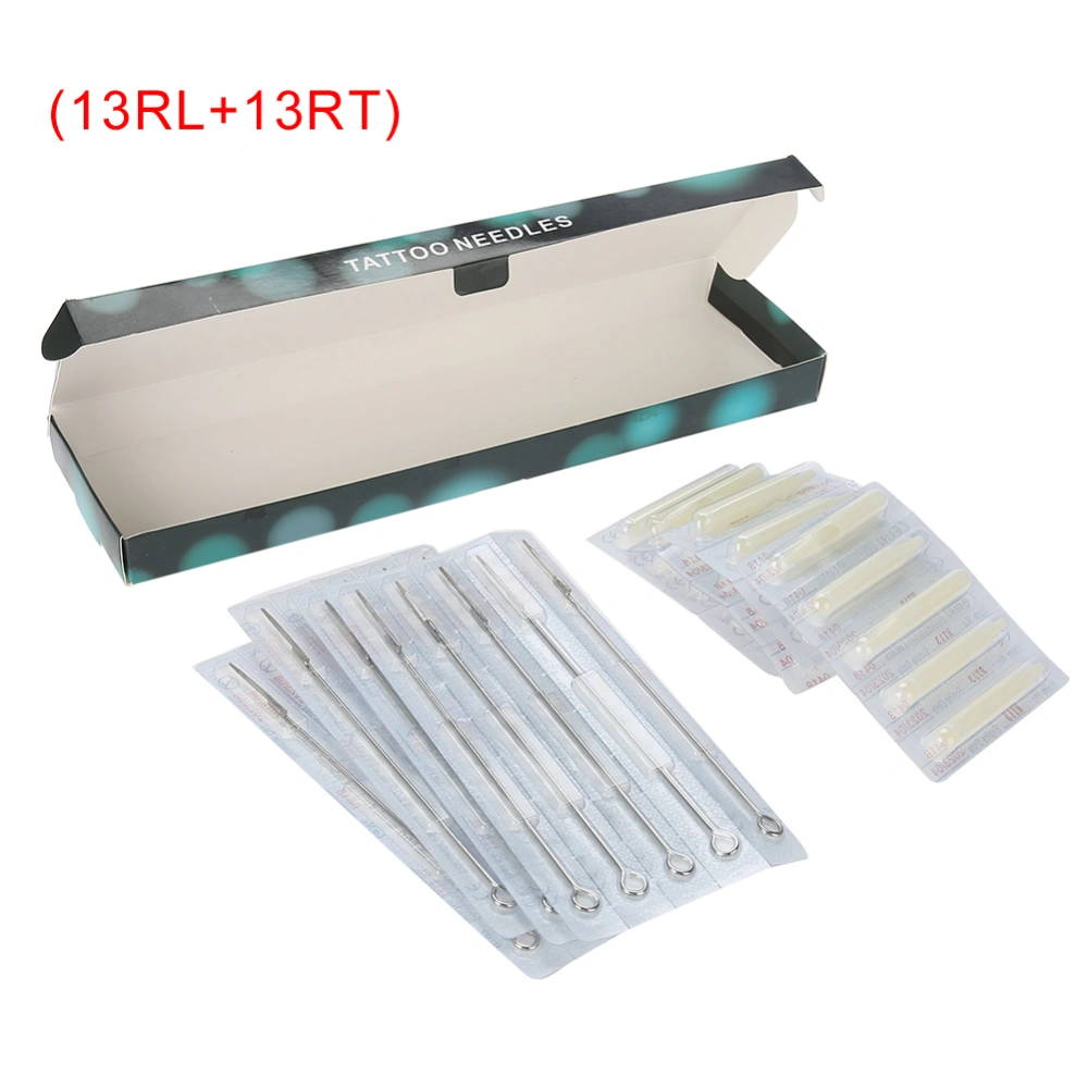 Disposable Tattoo Tips Stainless Steel Needles Set Sterilized Tattoo Tool 13Rl 13RT