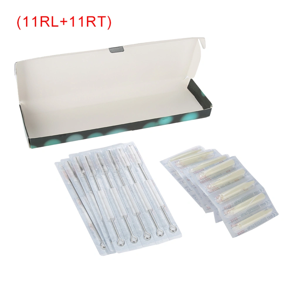 Disposable Tattoo Tips Stainless Steel Needles Set Sterilized Tattoo Tool 11Rl 11RT